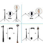 Compatible with Apple, 10 LED Ring Light Lamp Phone Selfie Camera Studio Video Dimmable Tripod Stand